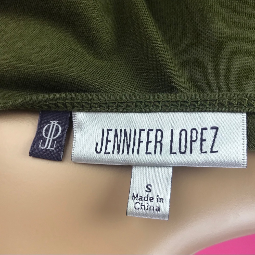 Jennifer‎ Lopez Army green Gold Crystal Stud Embellished Mini Dress Small - Picture 6 of 6